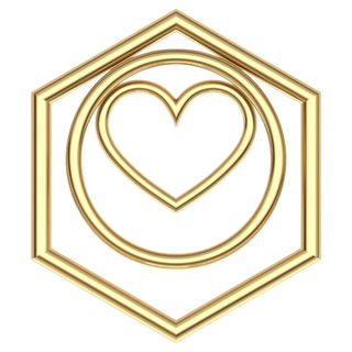 Caroline Jane Logo Caroline Jane - Heart, Circle, Hexagon logo