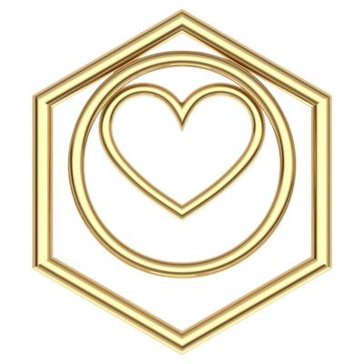 Caroline Jane Logo Caroline Jane - Heart, Circle, Hexagon logo