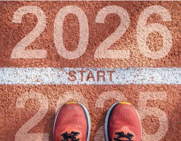 Time to start your energy healing journey Runner's feet at a starting line marked 2025 - 2026, symbolising the start of a healing journey in 2025